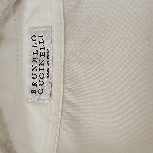 BRUNELLO CUCINELLI  MONILI TRIM WHITE BLOUSE Size Large - Picture 7 of 17